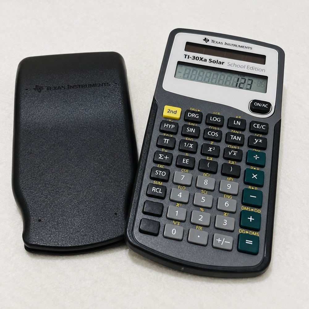 Texas Instruments TI-30Xa Solar School Edition Scientific Calculator Black Case